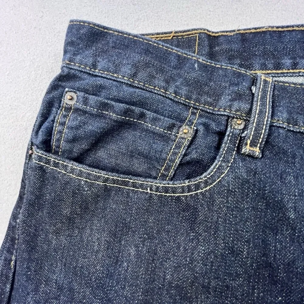 Levis 527 Jeans Men 42x32 Blue Bootcut Dark Wash Denim Cowboy Western Workwear